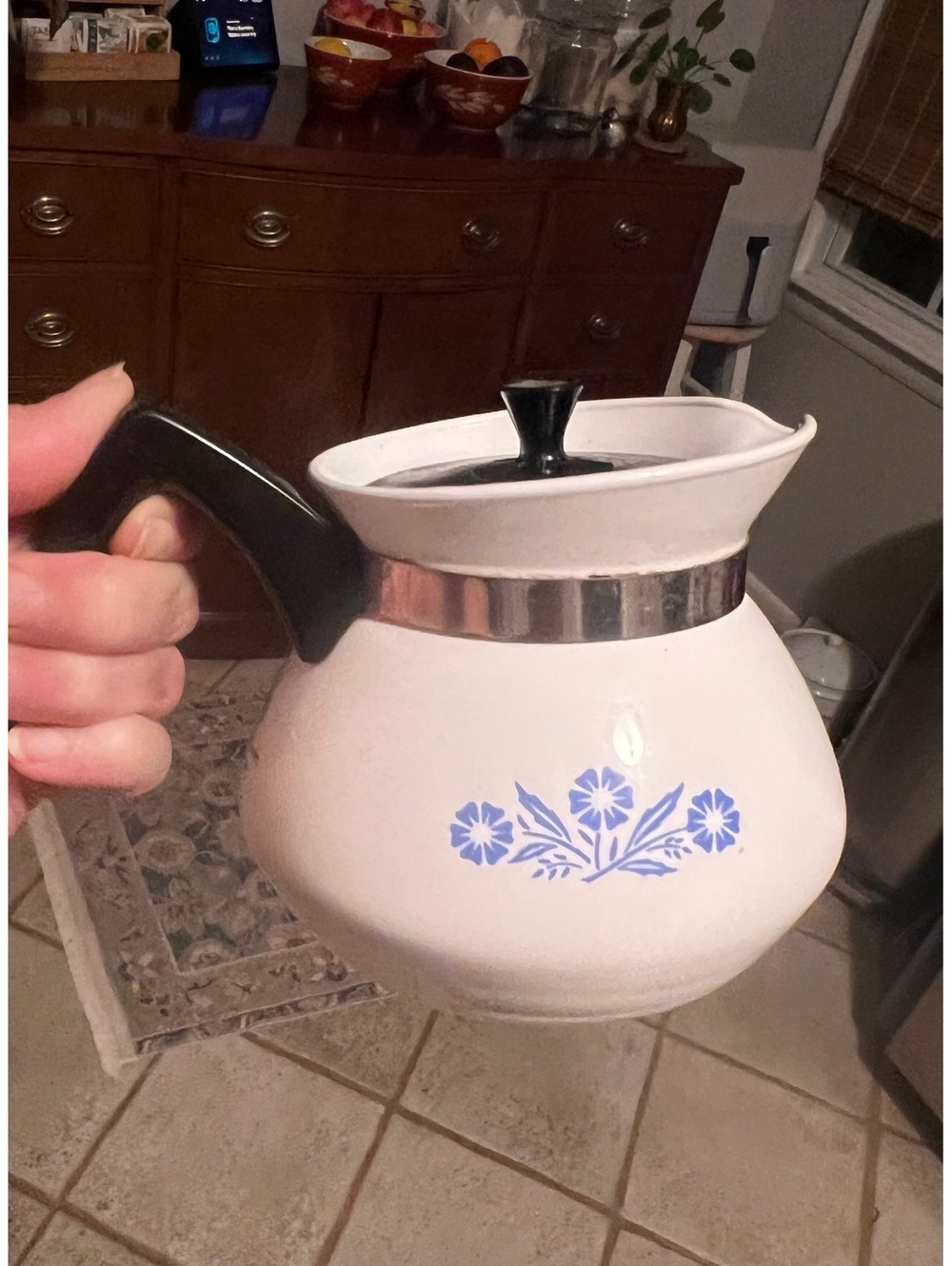 Vintage Corning Ware Blue Cornflower 3-Cup Petite Teapot P-103